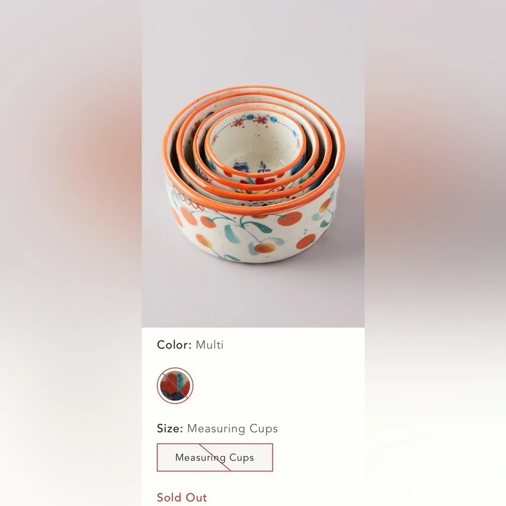 Anthropologie Annevieve Measuring Cup Set NIP